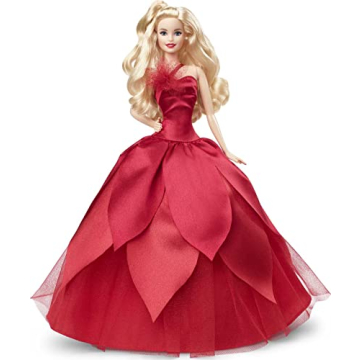 Barbie Signature 2022 Holiday Doll - Blonde, Red Gown, Collectible