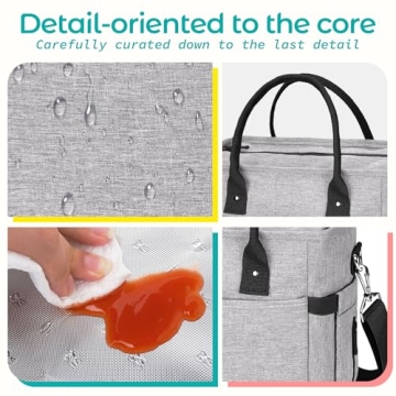 KIPBELIF Stylish Insulated Lunch Bag for Women - Roomy & Functional