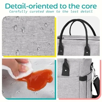 KIPBELIF Stylish Insulated Lunch Bag for Women - Roomy & Functional