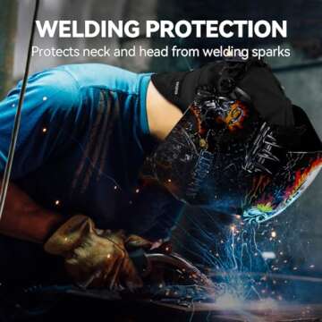 ARCCAPTAIN Reversible Welding Cap, 8 Panel Protective Welders Cap, 10 oz Fireproof Cotton Comforts f...