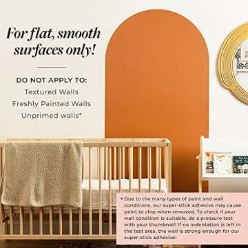 Homella Decor Arch Wall Decal – Taller Boho Decor for Living Room, Bedroom or Nursery Accents –Modern Bohemian Stickers Art Murals to Peel and Stick –Removable Wallpaper (72”x35”) (Terracotta)