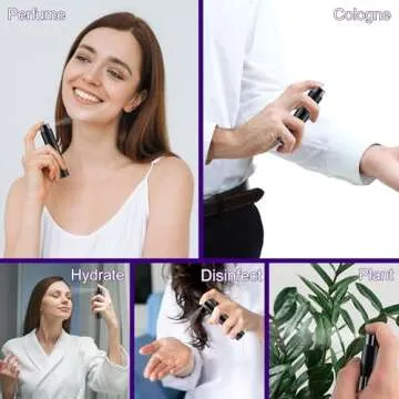 MDDRUIQI 8ML Perfume Travel Refillable Easter Basket Stuffers for Women Adults//Men Portable Perfume Atomizer Bottle Spray Bottles (Balck and Gold,2Pack)[Travel Essentials]