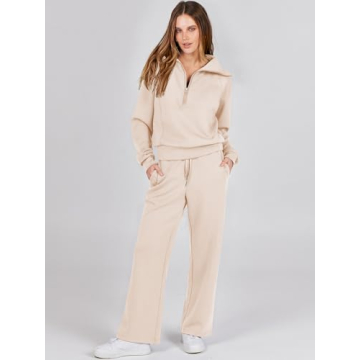 ANRABESS Stylish 2 Piece Tracksuit Set for Women