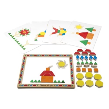 Melissa & Doug Magnetic Pattern Blocks Set for Kids