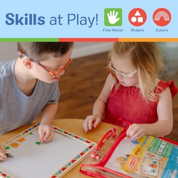 Melissa & Doug Magnetic Pattern Blocks Set for Kids