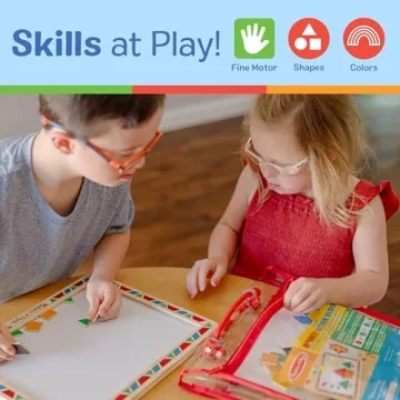 Melissa & Doug Magnetic Pattern Blocks Set for Kids