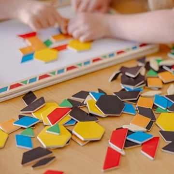 Melissa & Doug Magnetic Pattern Blocks Set for Kids