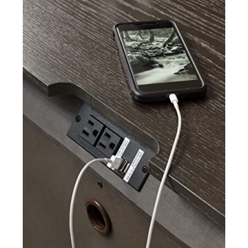 Ashley Burkhaus Mid-Century Modern Nightstand with USB Ports