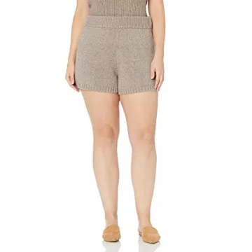 The Drop Women's Adrienne Sweater Knit Short - Heather Mushroom