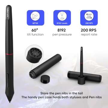 XPPen Artist 24 Pro 2.5K QHD Drawing Tablet with Screen,16.7M Colors Graphics Tablet with 8192 Pen Pressure Battery-Free Tilt Stylus & 20 Shortcut Keys for Windows, Mac, Chrome, Linux, 23.8"