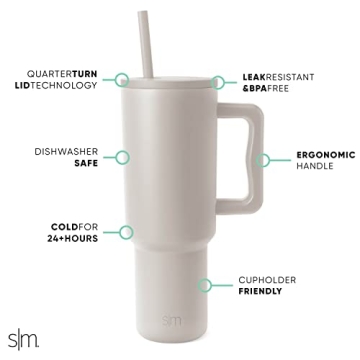 Simple Modern 40 oz Tumbler with Straw & Handle