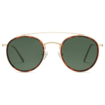 SOJOS Retro Round Polarized Sunglasses - UV400