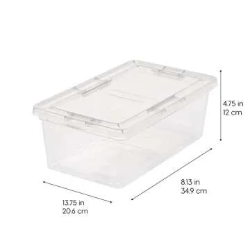 Buy IRIS USA 7 Quarts Clear Storage Container Bin 12 Pack