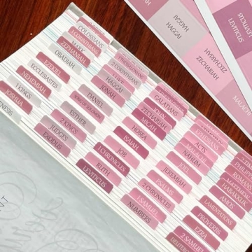 Large Print Repositionable Bible Tabs for Easy Navigation