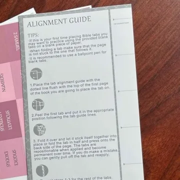 Large Print Repositionable Bible Tabs for Easy Navigation
