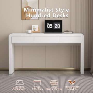 Elegant Dongge White Computer Desk with Durable Design