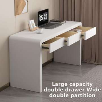 Elegant Dongge White Computer Desk with Durable Design