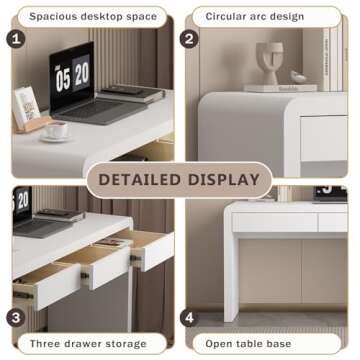 Elegant Dongge White Computer Desk with Durable Design