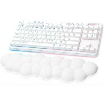 Logitech G715 Wireless Gaming Keyboard with RGB Backlighting - White Mist