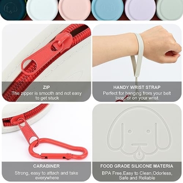 WALLFID Small Silicone Dog Treat Pouch - Portable and Stylish