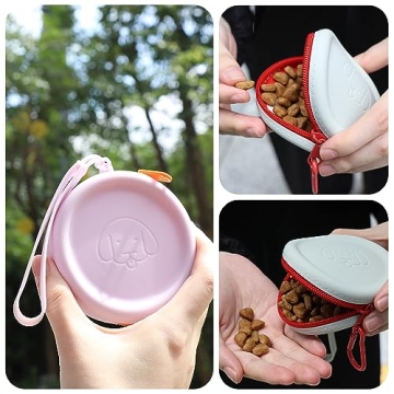 WALLFID Small Silicone Dog Treat Pouch - Portable and Stylish