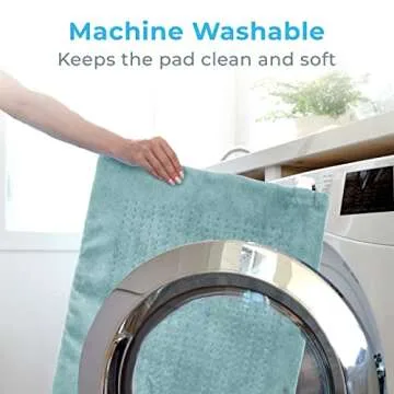 Pure Enrichment PureRelief Ultra-Wide Microplush Heating Pad - 20” x 24” XXL Size & 6 Heat Settings for Temporary Neck, Shoulder & Back Pain Relief - Moist Heat Option & Machine Washable (Sea Glass)