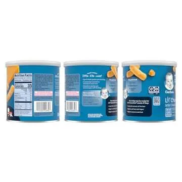 Gerber Lil Crunchies Variety Pack, 2 Garden Tomato, 2 Apple Sweet Potato, 2 Mild Cheddar, 1.48 OZ each (6 CT)