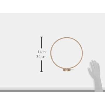 Morgan 12-Inch Plastic No-Slip Hoop - Perfect for All Crafters