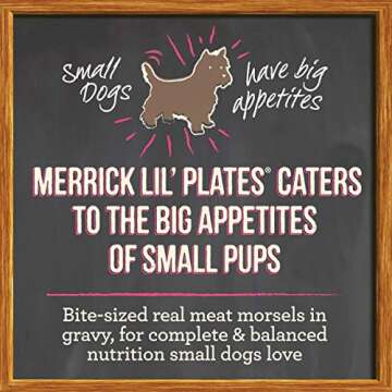 Merrick Lil’ Plates Premium Grain Free Natural Wet Dog Food For Small Dogs, Soft Teeny Texas Steak...