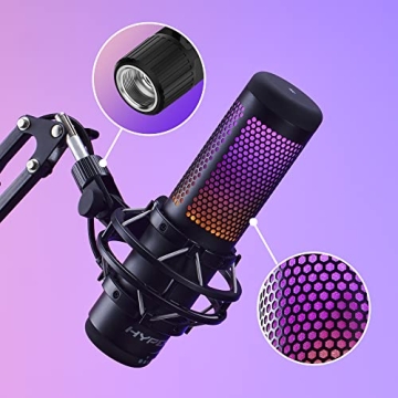 HyperX QuadCast S RGB USB Microphone for Gaming and Streaming