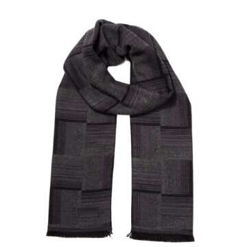 Marino’s Winter Cashmere Feel Men Scarf,100% Cotton Fashion Scarves, In Elegant Gift Box