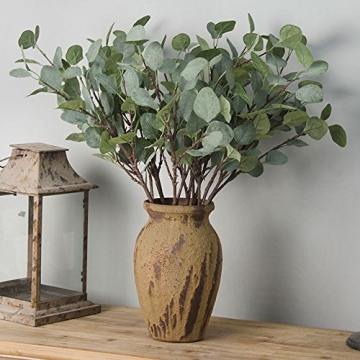 Supla Artificial Eucalyptus Leaf Spray - 3 Pcs Set, 25.5" Tall