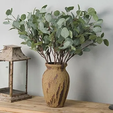 Supla Artificial Eucalyptus Leaf Spray - 3 Pcs Set, 25.5" Tall