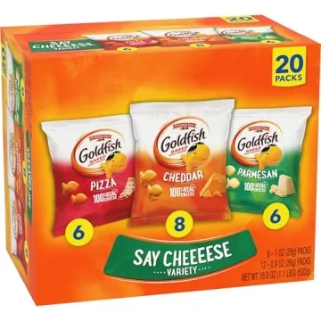 Goldfish Crackers Variety Pack with Cheese Flavors