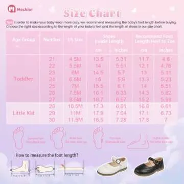 Meckior Toddler Girls Easter White Dress Shoes Little Flower Girl Wedding Mary Jane Flats Bowknot Princess Party School Shoes