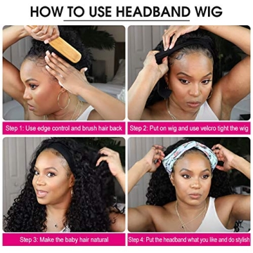 Eooma Curly Headband Wig for Effortless Style