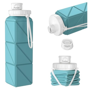 Popdigito Collapsible Water Bottles Leakproof BPA-Free 610ml