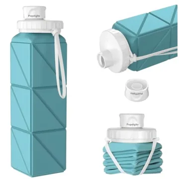 Popdigito Collapsible Water Bottles Leakproof BPA-Free 610ml