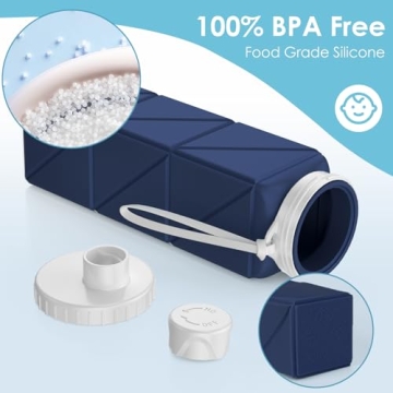 Popdigito Collapsible Water Bottles Leakproof BPA-Free 610ml