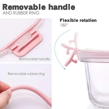 Premium UMEIED 10 Pack Glass Food Storage Containers