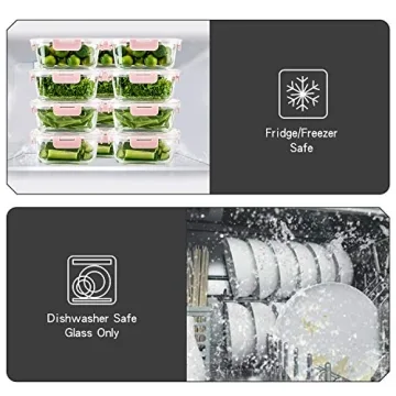 Premium UMEIED 10 Pack Glass Food Storage Containers