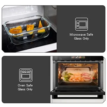 Premium UMEIED 10 Pack Glass Food Storage Containers