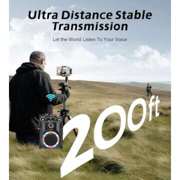 MAIKELU Wireless Microphone for Karaoke and Events