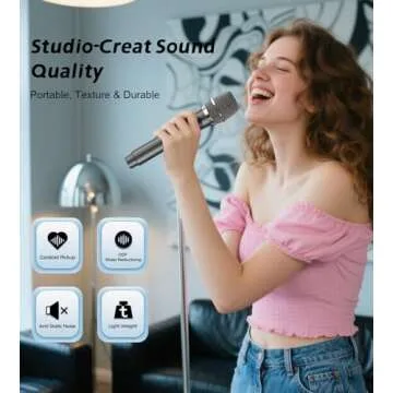 MAIKELU Wireless Microphone for Karaoke and Events
