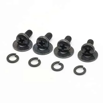 ReplacementScrews VESA Compatible M4 10mm TV/Monitor Wall Mount Screws for 75x75mm and 100x100mm Brackets. Metric Screws & Washers for Mounting Any TV/Monitor Brand.
