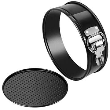 MASSUGAR 9 Inch Springform Pan Nonstick - Cheesecake Pan with Removable Bottom/Leakproof - Round Cake Pan with 50 Pcs Parchment Paper Liners - Fits 6 Qt 8 Qt Pressure Cooker