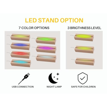 Personalized Music Plaque with LED Light Stand