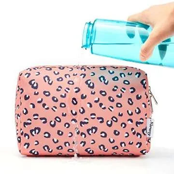 Narwey Cute Cheetah Makeup Bag - Stylish Travel Organizer