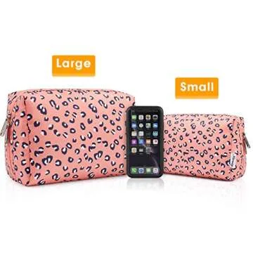 Narwey Cute Cheetah Makeup Bag - Stylish Travel Organizer