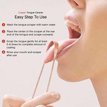 Pure Copper Tongue Scraper for Fresh Breath and Hygiene